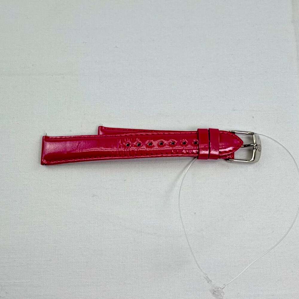 Michele Watch Strap Size 16 Pink Patent Genuine Leather New without Tags